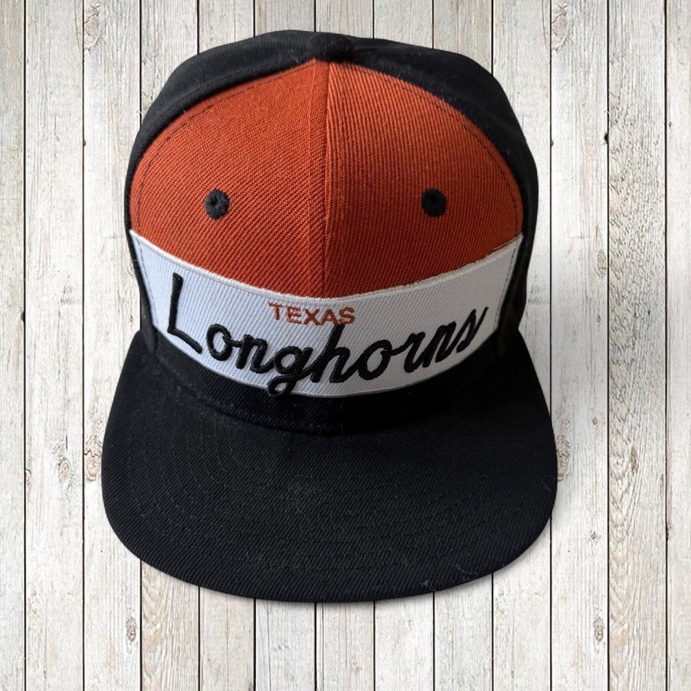 Mitchell & Ness Boys Texas Longhorns Snapback Hat Black Orange Script OSFM